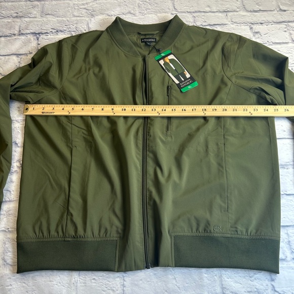NWT Banana Republic Olive Green Bomber Jacket. Has Stretch. Size XL. - Picture 5 of 9